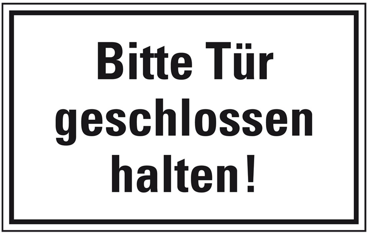 HAPINARY Türschild-Aufkleber „Bitte Tür Geschlossen Halten“ – 2 Stück, Dekorativer Hinweis Für Bad, Büro, Theke – Selbstklebend & Rückstandsfrei Entfernbar